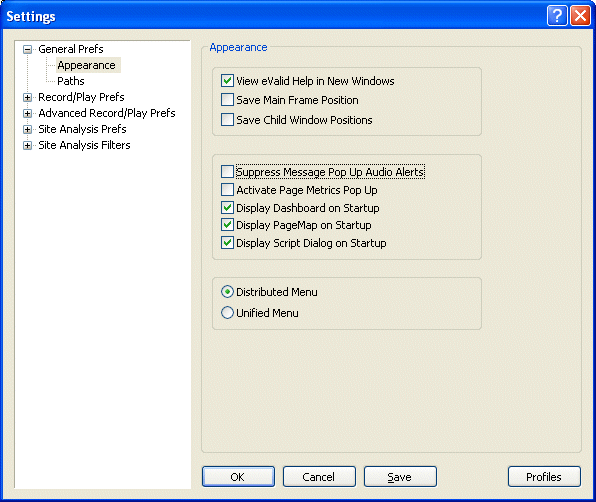 Appearance Settings